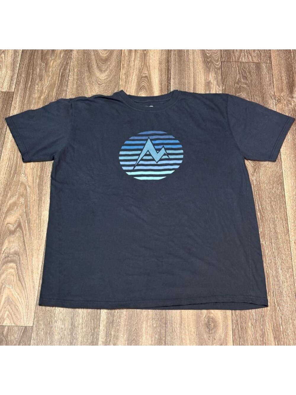 Marmot Mens XL Organic Cotton Graphic T-Shirt Blue Mountain Logo Design